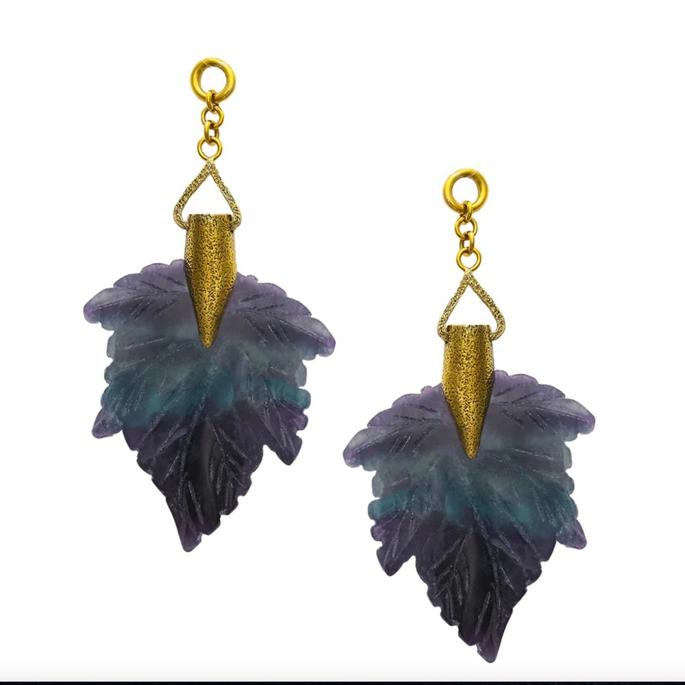Diablo Organics Maple Leaves in Rainbow Fluorite
